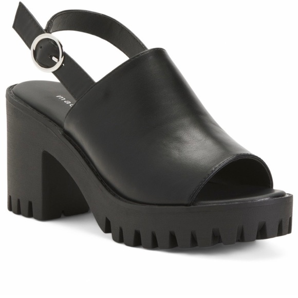 Madden Girl Platform Heel Sandals black and silver 8/5M - Picture 3 of 11